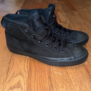 Converse Chuck Taylor All Star Syde Street Mid 'Triple Black' Sneakers Men’s 8